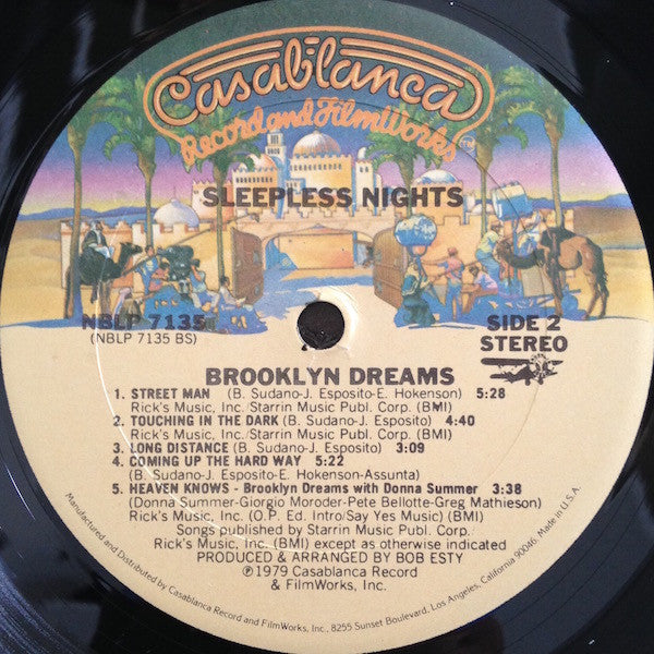 Brooklyn Dreams : Sleepless Nights (LP, Album, Gol)