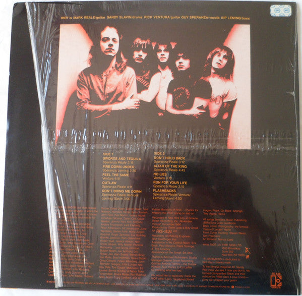 Riot (4) : Fire Down Under (LP, Album, SRC)