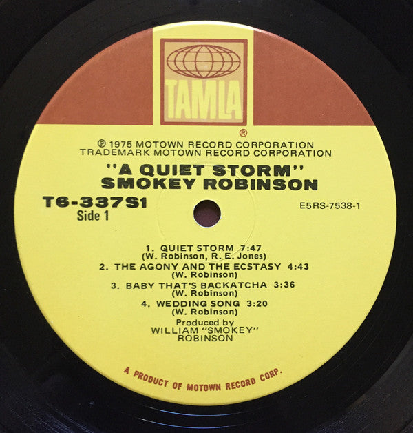 Smokey Robinson : A Quiet Storm (LP, Album, Hol)