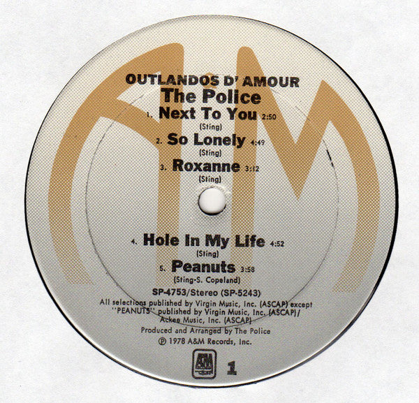 The Police : Outlandos D'Amour (LP, Album, Red)