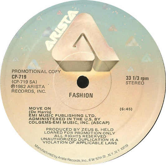 Fashion : Move On (12", Promo)