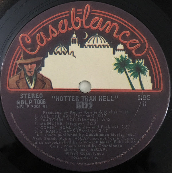 Kiss : Hotter Than Hell (LP, Album, RP, Ter)