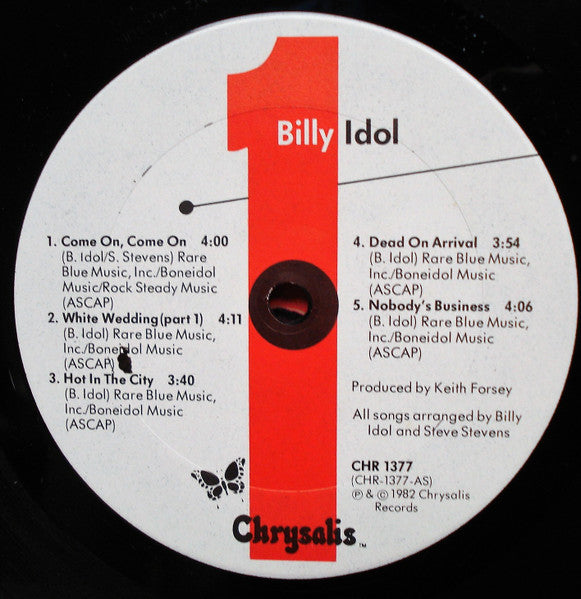 Billy Idol : Billy Idol (LP, Album, Ter)