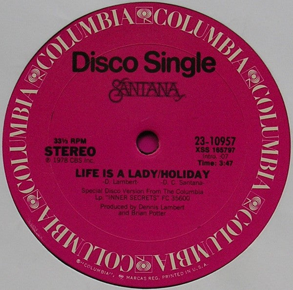 Santana : One Chain (Don't Make No Prison) (12", Pit)