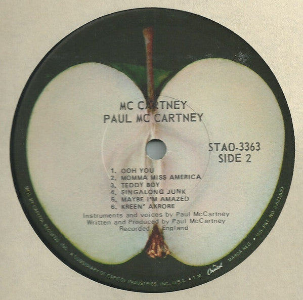 McCartney* : McCartney (LP, Album, Jac)