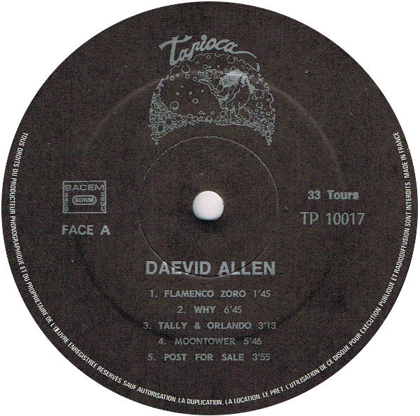 Daevid Allen : Now Is The Happiest Time Of Your Life (LP, Album, RP, Bla)