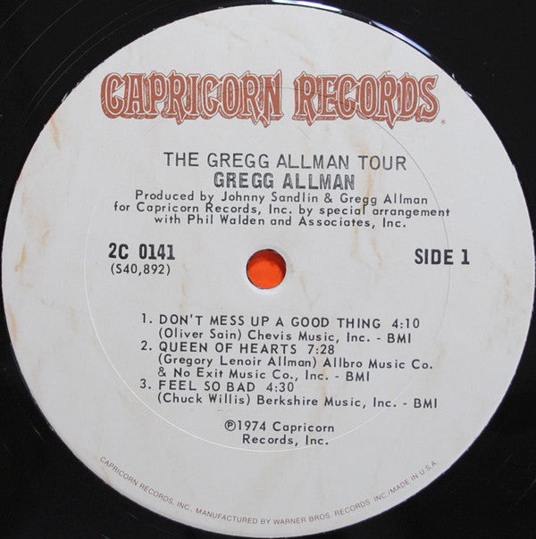 Gregg Allman With Cowboy (6) / Scott Boyer & Tommy Talton : The Gregg Allman Tour  (2xLP, Album, Pit)
