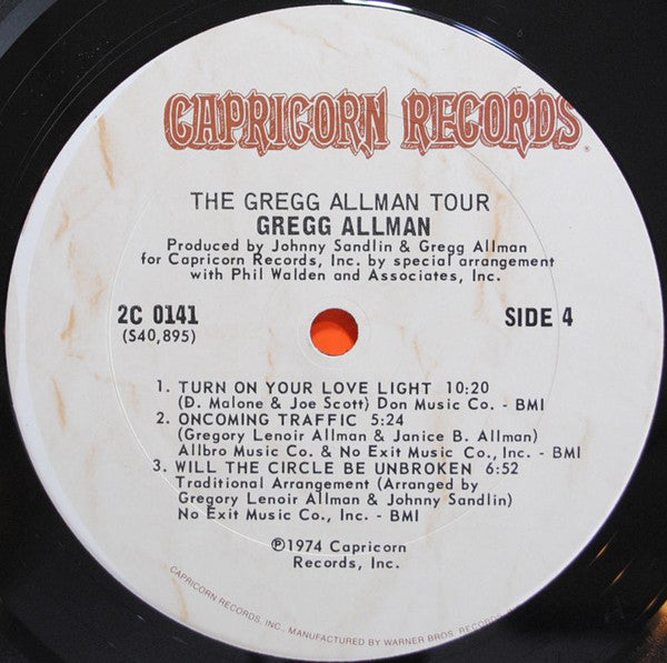 Gregg Allman With Cowboy (6) / Scott Boyer & Tommy Talton : The Gregg Allman Tour  (2xLP, Album, Pit)