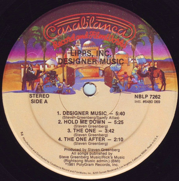 Lipps, Inc. : Designer Music (LP, Album, 53 )