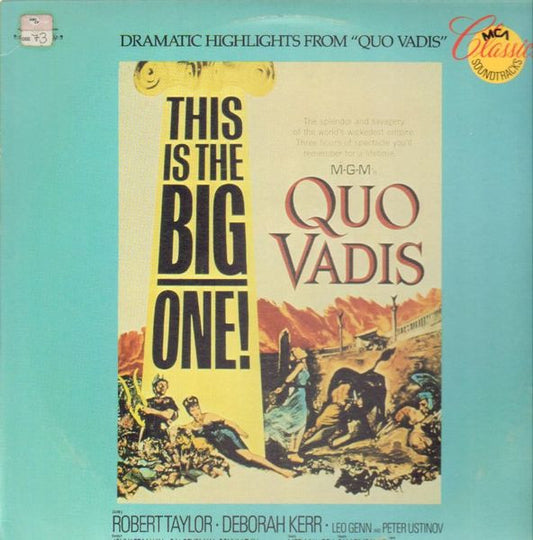 Miklós Rózsa : Dramatic Highlights From "Quo Vadis" (LP, Album, RE)