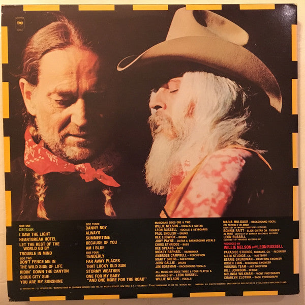 Willie* & Leon* : One For The Road (2xLP, Album, Ter)