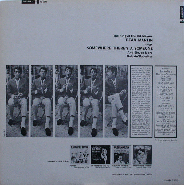 Dean Martin : Somewhere There's A Someone (LP, Album, Ter)