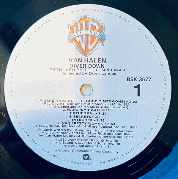 Van Halen : Diver Down (LP, Album, Jac)