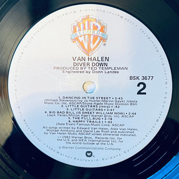 Van Halen : Diver Down (LP, Album, Jac)