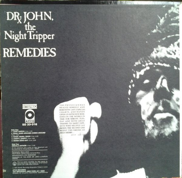 Dr. John, The Night Tripper* : Remedies (LP, Album, CTH)
