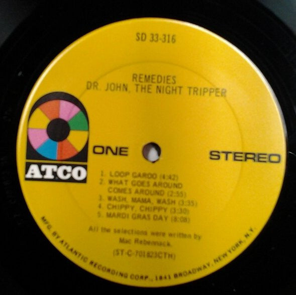 Dr. John, The Night Tripper* : Remedies (LP, Album, CTH)