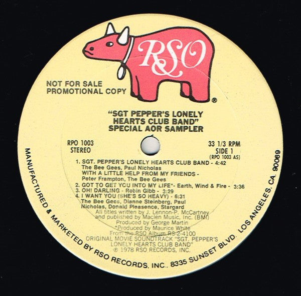 Various : "Sgt. Pepper's Lonely Hearts Club Band" Special AOR Sampler (LP, Promo, Smplr)