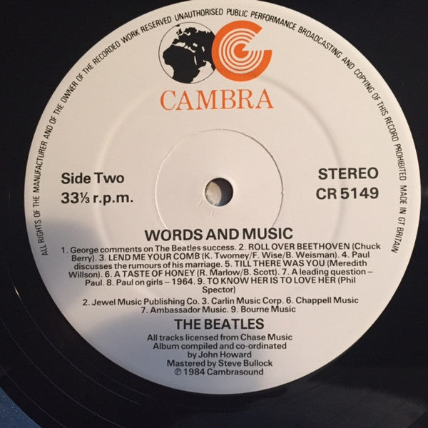 The Beatles : Words  & Music (2xLP, Comp)