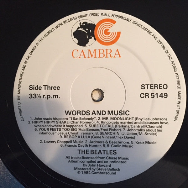 The Beatles : Words  & Music (2xLP, Comp)