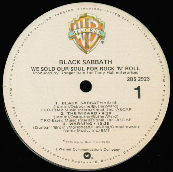 Black Sabbath : We Sold Our Soul For Rock 'N' Roll (2xLP, Comp, RE, Win)