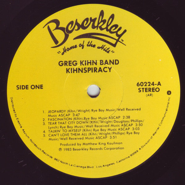 Greg Kihn Band : Kihnspiracy (LP, Album)