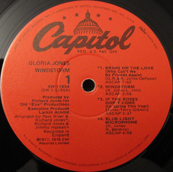 Gloria Jones : Windstorm (LP, Album)