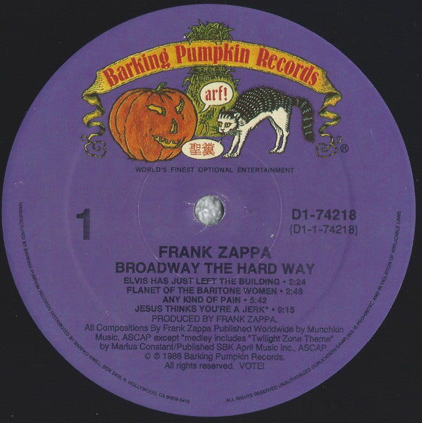 Frank Zappa : Broadway The Hard Way (LP, Album, RP, Gat)