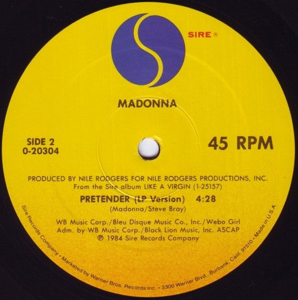 Madonna : Material Girl (12", Maxi, ARC)
