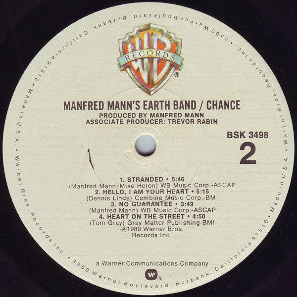 Manfred Mann's Earth Band : Chance (LP, Album, Los)