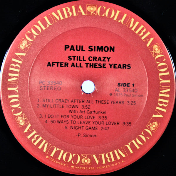 Paul Simon : Still Crazy After All These Years (LP, Album, Ter)