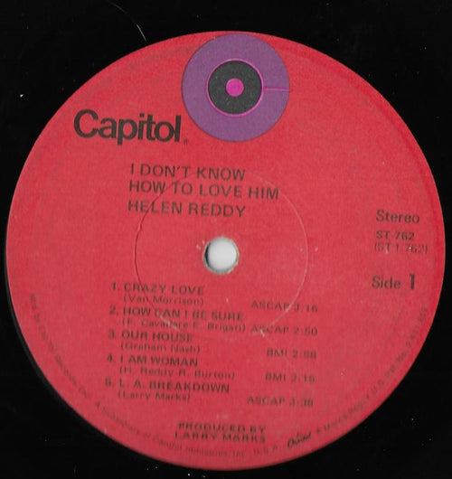 Helen Reddy : I Don't Know How To Love Him (LP, Album)