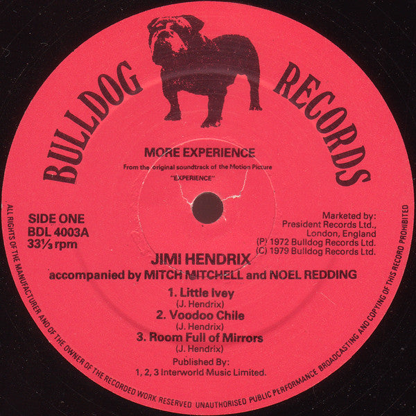 Jimi Hendrix Accompanied By Mitch Mitchell And Noel Redding : More Experience (Volume Two) (LP)