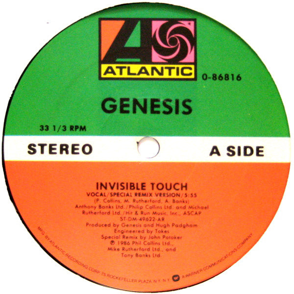 Genesis : Invisible Touch (Special Remix Version) (12", AR)