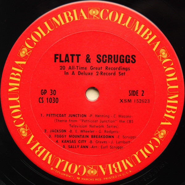 Flatt & Scruggs : Flatt & Scruggs - 20 All-Time Great Recordings In A Deluxe 2-Record Set (2xLP, Comp, RE, San)