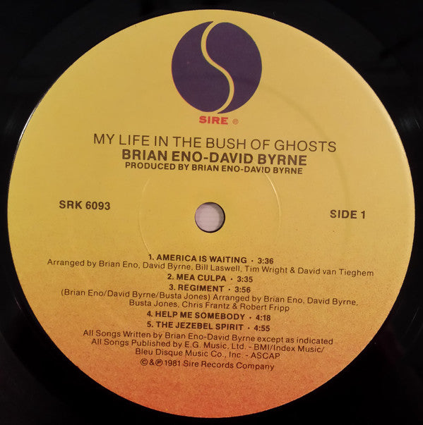 Brian Eno - David Byrne : My Life In The Bush Of Ghosts (LP, Album, RP, Win)