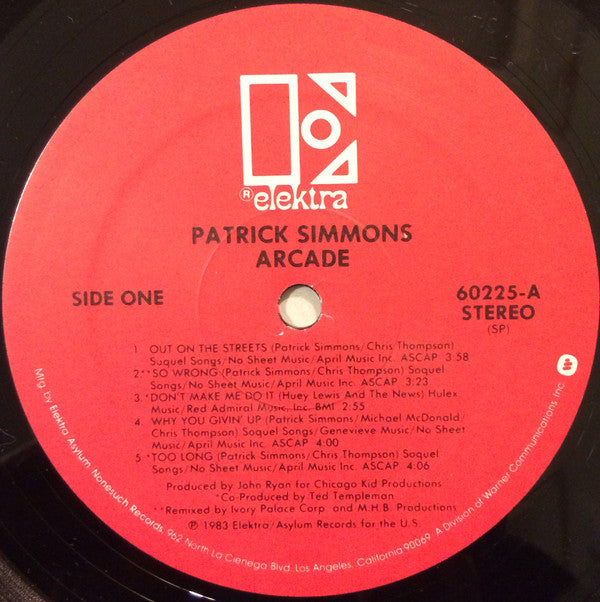 Patrick Simmons : Arcade (LP, Album, Spe)