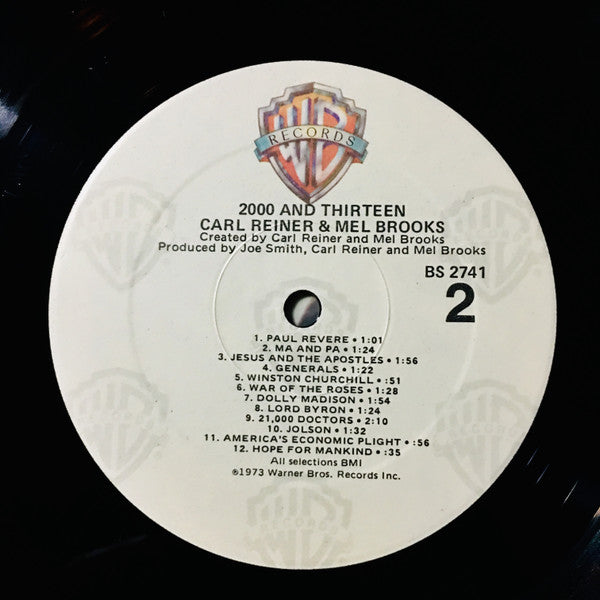 Carl Reiner & Mel Brooks : 2000 And Thirteen (LP, Album, RE, Win)
