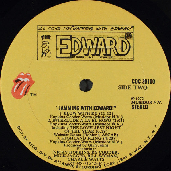 Nicky Hopkins, Ry Cooder, Mick Jagger, Bill Wyman, Charlie Watts : Jamming With Edward! (LP, Album, RI )