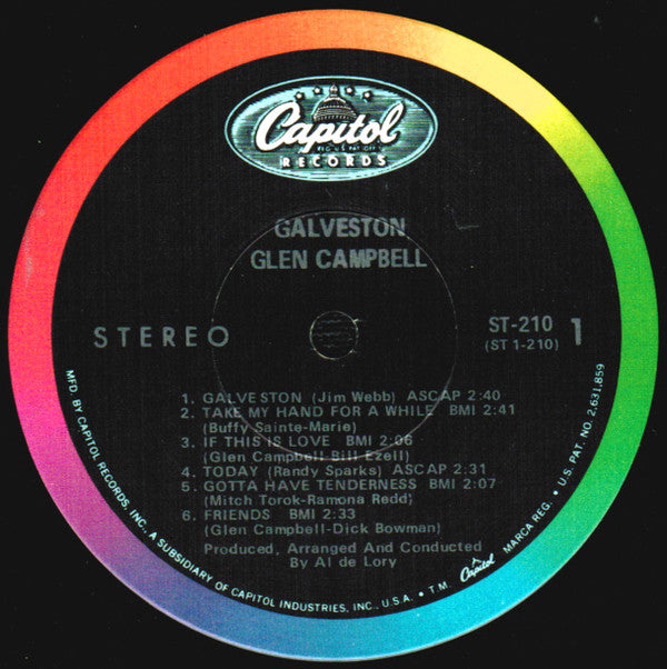 Glen Campbell : Galveston (LP, Album, Scr)
