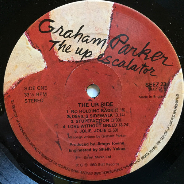 Graham Parker And The Rumour : The Up Escalator (LP, Album)
