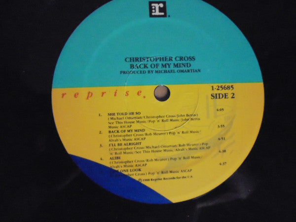 Christopher Cross : Back Of My Mind (LP, Album)
