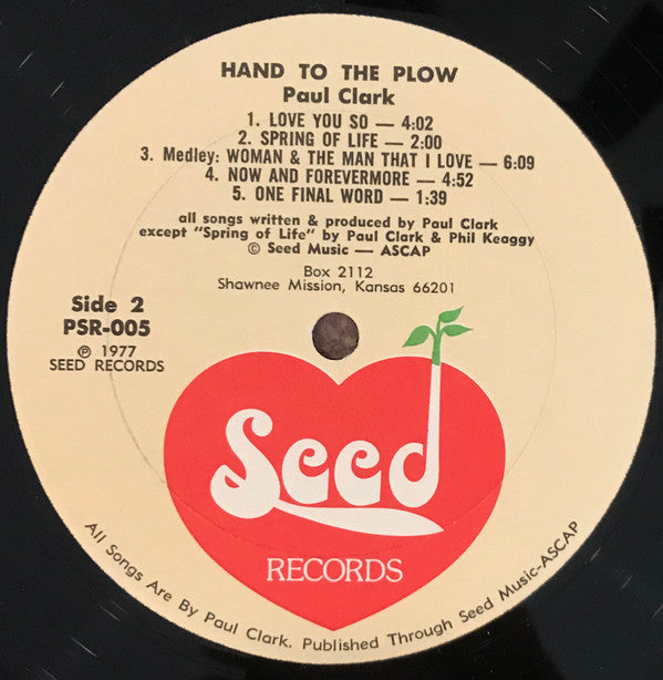Paul Clark (5) : Hand To The Plow (LP, Album)