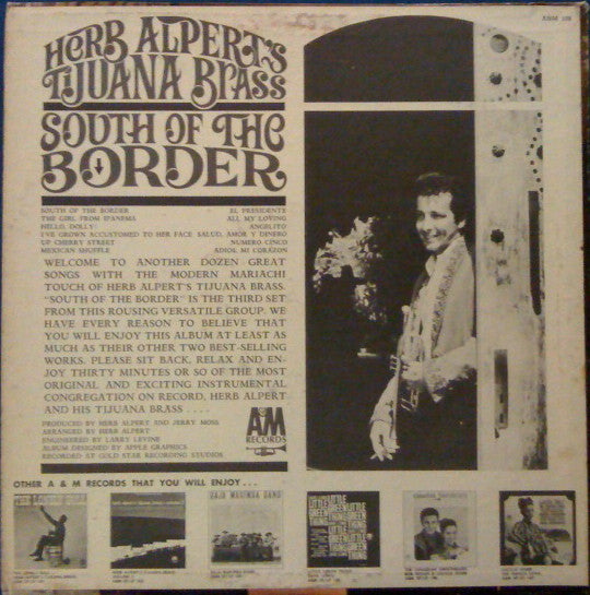 Herb Alpert & The Tijuana Brass : South Of The Border (LP, Album, Pit)