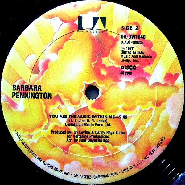 Barbara Pennington : You Are The Music Within Me (12")