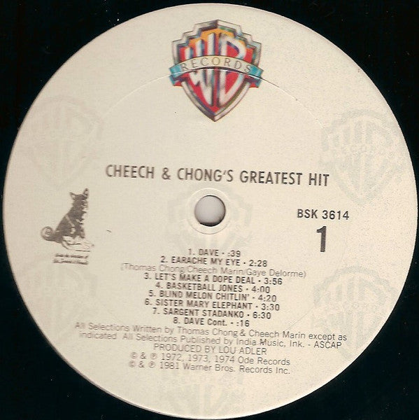 Cheech & Chong : Cheech & Chong's Greatest Hit (LP, Comp, Club)