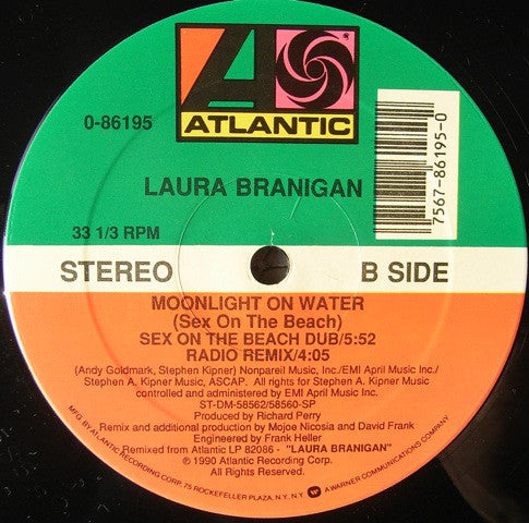 Laura Branigan : Moonlight On Water (12", Single)