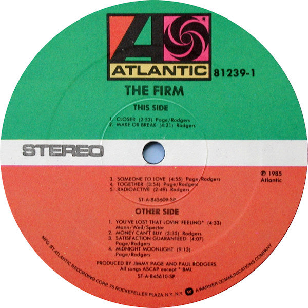 The Firm (7) : The Firm (LP, Album, Spe)