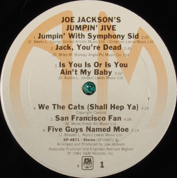 Joe Jackson : Joe Jackson's Jumpin' Jive (LP, Album, Ter)