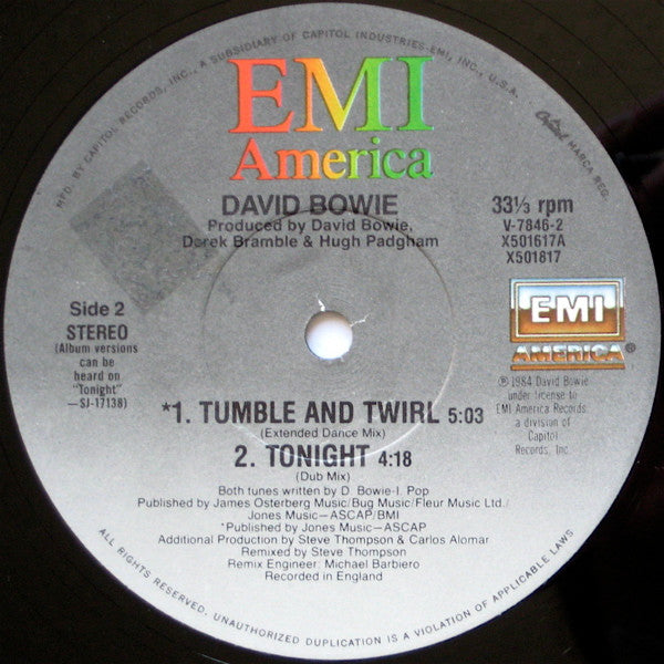 David Bowie : Tonight (12", Single)
