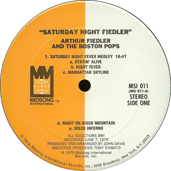 The Boston Pops Orchestra, Arthur Fiedler : Saturday Night Fiedler (LP, Album)